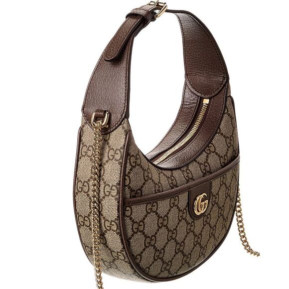 Gucci Ophidia Mini Gg Supreme Canvas & Leather Hobo Bag, Beige - Picture 3 of 4